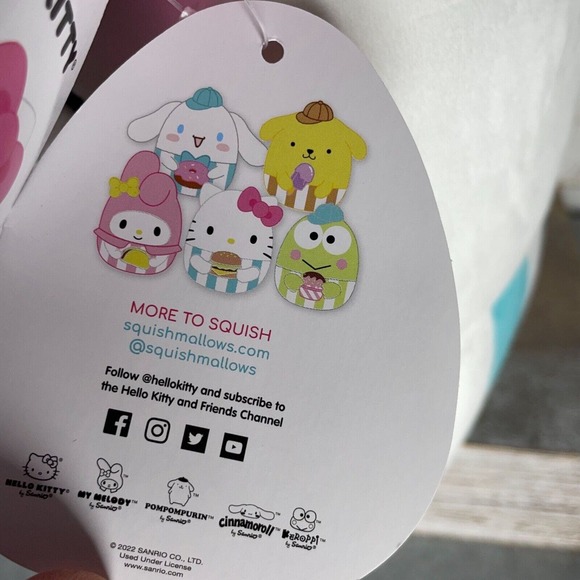 2022 Kellytoy Sanrio Hello Kitty And Friends Hamburger Squishmallow 12.5” New - Picture 7 of 12